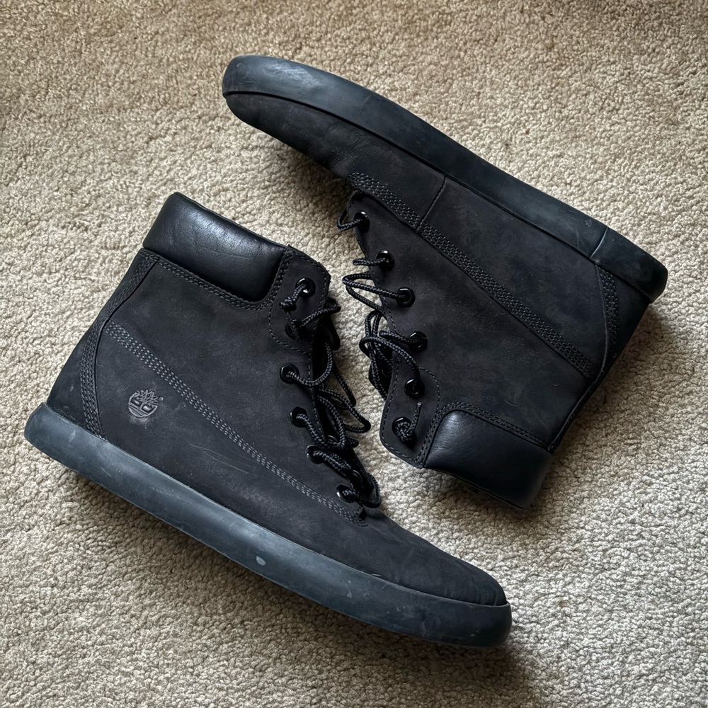 Timberland Women’s Black Flannery High-Top Work Boot Shoes